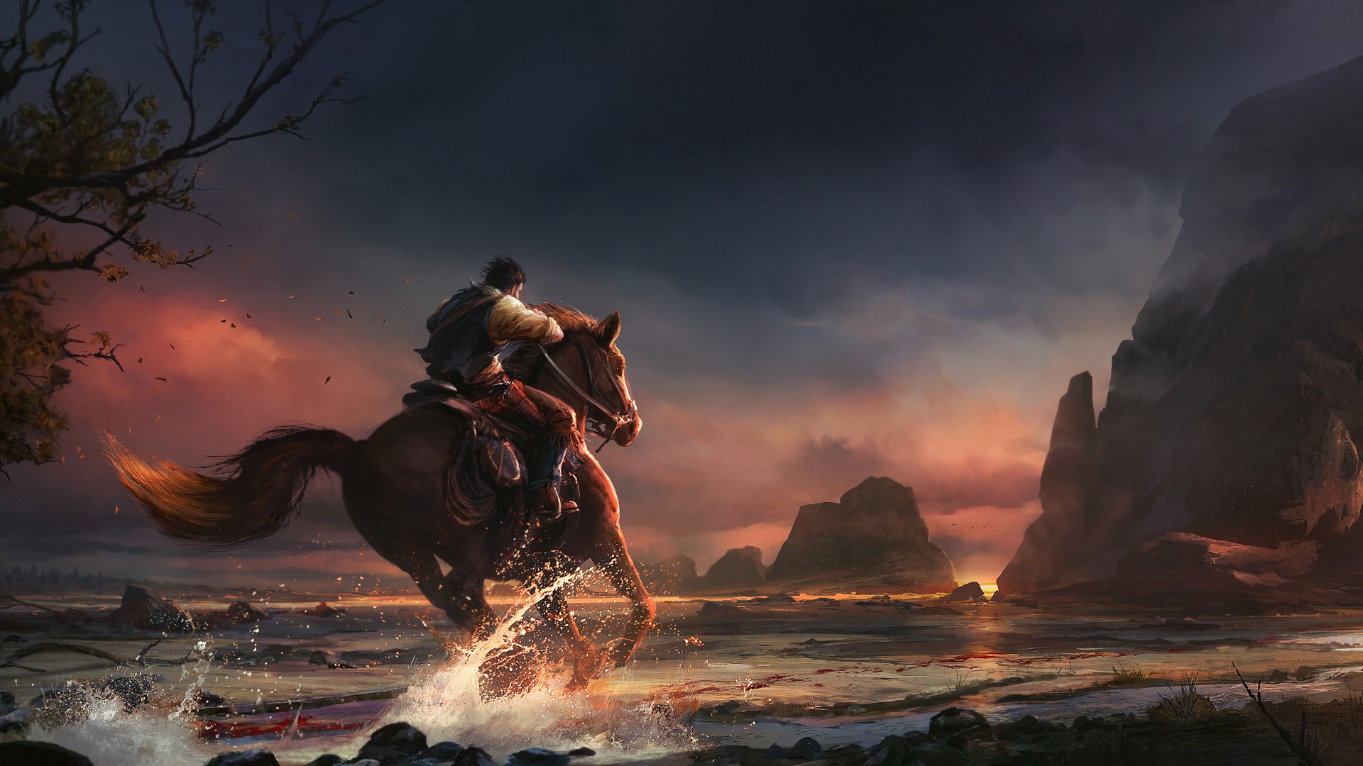 Men Horse Riding